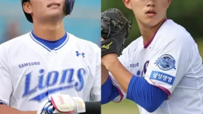 삼성 라이온즈의 이창용과 김성경, MLB 드래프트 리그 참가