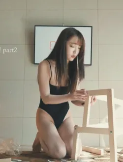 이케아 스텝스툴 조립녀... 하이레그